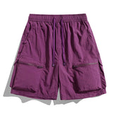 AIDASE  -  Men's Quick Dry Nylon Cargo Shorts Fashion Elastic Waist Multi-Pocket Lightweight Outdoor Summer Athletic Casual Shorts Man aidase-shop