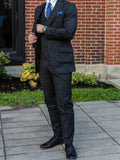 AIDASE  -  Elegant Grid Men Suits Casual Peak Lapel Coat 3 Piece Groom Suit Set Blazer Vest Pants Wedding Prom Party Jacket Customized aidase-shop