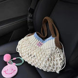 AIDASE  -  DIY Bags Cute Summer Hand-woven Wool Handbag Woven Bag Portable Shoulder Bag Large Capacity Bag Female Bags aidase-shop
