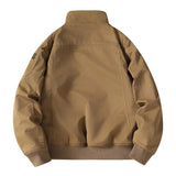 AIDASE  -  Mens Flight Jacket Winter Thick Fleece Lined Workwear Style Multiple Pockets Loose Fit Casual Aviator Coat Warm aidase-shop