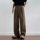 AIDASE  -  Summer American Style Suit Pants Loose Straight-leg Casual Thin Solid Color Draped Floor-Length Men Trousers Tide 21E6758 aidase-shop