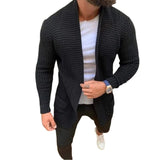 AIDASE  -  New Men's Knitted Sweatercoat Long Cardigan Fashion Casual Sweater Jacket Men Knit Trench Coat Autumn Streetwear Cardigan Man aidase-shop