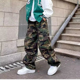 AIDASE  -  American High Street Retro Hiphop Camouflage Work Pants Slimming Casual Pants for Men And Women Loose Fit Comfortable Trousers aidase-shop