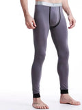 Aidase Mens Long Johns Underwear Solid Color Male Leggings Hombre Sexy Thermal Underpants Cotton Elasticity Tight Thermal Underwear aidase-shop