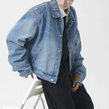 AIDASE  -  American Denim Jacket Men's High Street Cool and Stylish Jean Coats Spring Autumn Personality Loose Trendy Workwear Jackets aidase-shop