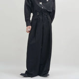 Aidase Mens Y2k Basic Casual Pants 2024 New Genderless Fashion Individuality Loose Retro Solid Color Floor-Length Wide-Leg Pants Unisex aidase-shop