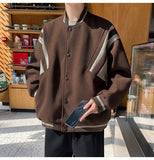 AIDASE  -  Spring and Autumn Stand Collar Baseball Jacket for Men Loose Casual Windproof and Warm Top M-3XL aidase-shop