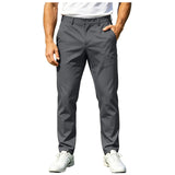 AIDASE  -  Men's Trousers Elastic Solid Color Work Casual Pants Business Formal Pants Taupe Pants aidase-shop