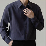 Aidase Fashion Lapel Button Pockets Korean Solid Color Shirts Men's Clothing 2025 Spring New Loose All-match Tops England Shirts