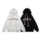 AIDASE  -  Autumn American Goth Letter Printed Pullover Hoodies Man Hip Hop Cotton Fleece Hooded Sweatshirts Pocket Y2K Streetwear Hoody aidase-shop