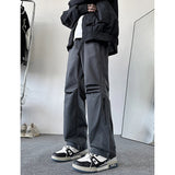 AIDASE  -  Spring Autumn Couple Storm Pants Windproof Waterproof Fold Shaped Straight Tube Loose High Handsome Urban Outdoor Storm Pants aidase-shop