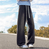 AIDASE  -  Korean Streetwear Baggy Jeans Men Fashion Loose Straight Wide Leg Denim Pants Autumn New Men's Brand Clothing Long Jean Trousers aidase-shop