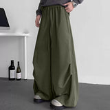 AIDASE  -  Men Cargo Pants Solid Color Drawstring Joggers Casual Trousers Men Oversize Streetwear 2025 Fashion Male Thin Long Pants aidase-shop