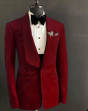 Aidase Fashion Mens Suits Flannel Two-Piece Suit Vintage Business Jacket And Pants Custom Made Velvet Wedding Tuxedos New Hot In Winter aidase-shop