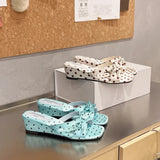AIDASE  -  Summer Thick Heel Mules Shoes Elegant Butterfly-knot Vacation Dress Sandalias Gladiator Women Polka Dot Slippers aidase-shop