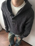 AIDASE  -  Retro Lazy Sle Knitted Sweater Coat with Hat for Men And Women Autumn Winter New Couple Loose Fit Comfortable Warmth aidase-shop