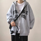 27.39Aidase Autumn Houdi Oveses Casual Sweatshirts Oversize Letter Print Streetwear Harajuku Zip Up Hudi Hop Men Sweatshirt Hoodies for Men aidase-shop