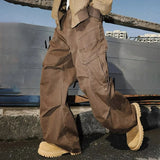 AIDASE  -  Spring Autumn Big Pocket Men's Cargo Pants Loose Straight Wide Leg Trousers Baggy Outdoor Workwear Pants Man Hip Hop Sweatpants aidase-shop