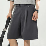 AIDASE  -  Casual Mens Loose Wide Leg Shorts Spring Summer Stylish Solid Color Straight Bottoms Men Fashion Draped Baggy Shorts Streetwear aidase-shop