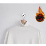 AIDASE  -  Fce Lined mid Ne Knitted Sweater for Men Autumn Winter f High Collar Warm Base Layer irt Casual Sle Polyeste... aidase-shop