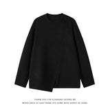 Aidase Korean Split Cloak Long Sleeve T-shirt Men Women Casual Sweatshirts Harajuku Couples Round Neck Creativity Tops