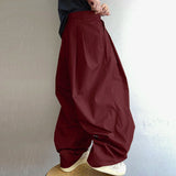 AIDASE  -  Men Pants Solid Button Pleated Baggy Casual Trousers Men Streetwear Oversize Joggers Fashion Male Lantern Pants aidase-shop