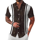 AIDASE  -  Summer new casual trend simple plant pattern short sleeve shirt