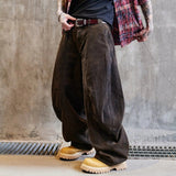 AIDASE  -  Men Streetwear Fashion Hip Hop Loose Casual Oversize Wide Leg Baggy Jeans Bending Knife Denim Pants Cityboy Y2k Harem Trousers aidase-shop