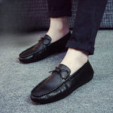 Aidase Round Toe Man Casual Shoe Flat Leather Shoes for Men Non Slip and Waterproof In Promotion Luxury Sale Elegant Social Trend aidase-shop