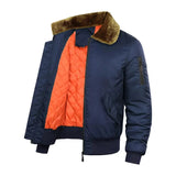 AIDASE  -  Thickened Fur Collar Flight Jacket Men's Hard Man Style Jacket Outerwear New Arrival Direct Supply from Europe Male Model aidase-shop