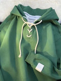 Men Green Harajuku Fleece Hooded Hoodie 2022 Mens Winter Japanese Streetwear Sweatshirts Male Vintage Solid Hoodies aidase-shop