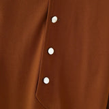 AIDASE  -  Men Jackets Solid Color Stand Collar Long Sleeve Button Irregular Coats Men Streetwear 2025 Fashion Casual Male Jackets aidase-shop