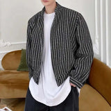 AIDASE  -  Autumn Winter New Men's Tide Elegant Short Jacket Thick Small Fragrant Stand Collar Woolen Korean Fashion Casual Top aidase-shop