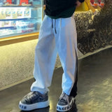 Aidase Mens Drawstring Pants Mens Thin Casual Pants Niche Personality Streetwear Breathable Versatile Trousers Men'S Clothing Summer aidase-shop