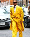 AIDASE  -  Gold Mens Long Jacket Suits Formal Party Birthday Groom Wear 2 Pieces Customized Cosplay Outfits aidase-shop