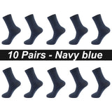 AIDASE  -  10Pairs Men Socks Organic Cotton Breathable Black White Business Socks Casual Spring Summer for Male Plus Size EUR38-48 aidase-shop