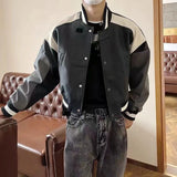 Aidase New Autumn And Winter Niche Stitching Design High-Grade Leather Jacket American Retro High Street Fashion Casual Y2k Jacket Men aidase-shop
