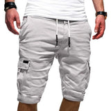 AIDASE  -  Large Mens Casual Cotton Pants mid Waist Straight Leg Workwear orts with kets Khaki Color Pure Color Spring Summer aidase-shop