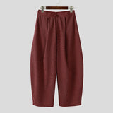 AIDASE  -  Men Corduroy Pants Solid Color Button Joggers Loose Wide Leg Trousers Men Streetwear 2025 Fashion Casual Male Long Pants aidase-shop