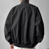 AIDASE  -  New Harajuku Stand Collar Zipper Bomber Jackets For Men Casual Patchwork Loose Baseball Clothes American Vintage Trendy Coat aidase-shop