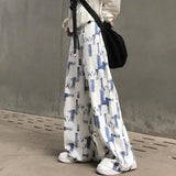 AIDASE  -  Women's Summer Autumn Casual Pants French Vintage Loose Casual Pants Lady Mopping Straight Leg Wide Leg Pants aidase-shop