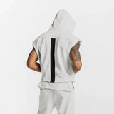 Aidase Bodybuilding Vest Men Sleeveless Hoodie Loose  Casual Versatile Gym Vest aidase-shop