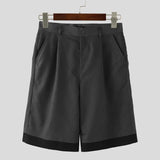 AIDASE  -  Men Shorts Patchwork Button Loose Korean Style Casual Men Bottoms Streetwear Summer 2025 Fashion Male Shorts S-5XL aidase-shop