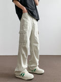 AIDASE  -  American High Street Spring Trendy Loose Casual Work Pants for Men Straight Leg Clean Fit Long Trousers Street Sle aidase-shop