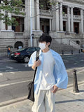 AIDASE  -  Tian Blue Ice Silk Cool Sensation ort Sve irt Men Summer Korean Sle Youthful Sun Protection irt Premium Feel aidase-shop