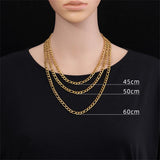 AIDASE  -  6 mm Stainless Steel Men Figaro Chain Necklace Silver Color Basic Chain Necklace For Women Hip Hop Jewelry Party Accessories aidase-shop