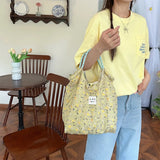 AIDASE  -  Small Floral Shoulder Canvas Bag Spring and Summer Fresh Thin Tote Bag Large Capacity Holiday Beach Bag Luxury Handbag aidase-shop
