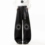 AIDASE  -  2025 New Men Casual Trousers American Style Embroidered Decoration Design Trendy Loose Straight-leg Men's Pants 21E6858 aidase-shop