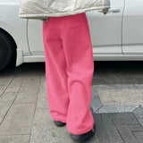 AIDASE  -  Men Pants Solid Color Elastic Waist Joggers Plush Fleece Trousers Men Streetwear Loose Fashion Casual Male Long Pants aidase-shop