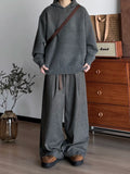 AIDASE  -  Loose Casual Pants Men Women Straight Leg Wide Leg Pants Drapey Long Pants Vintage Plaid Belted Loose Fit Casual Trousers aidase-shop